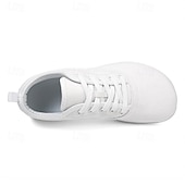 billiga Herrsneakers-Helvita herrsneakers i canvas – minimalistiska vardagsskor för pendling, college och vardagliga fredagar