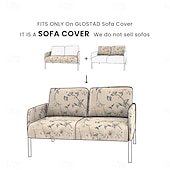 billiga Sofföverdrag-Sofföverdrag i 100 % bomull, lämpligt för Glostad-soffa, blommiga växter, vadderade överdrag