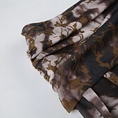 preiswerte Grafische Röcke-Damen Rock Mode Boho Midi Mittlere Hüfthöhe Röcke Blumen Unregelmäßiger Saum Druck Mikroelastisch Urlaub Straße Braun Sommer Polyester