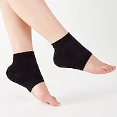 cheap Personal Care &amp; Health-3 Pairs Moisturizing Heel Socks Ventilate Gel Heel Open Toe Socks Soft Silicone Socks for Dry Hard Cracked Skin Breathable Reusable SPA Foot Protector Day Night Care Skin Black