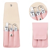 preiswerte Persönliche Pflege &amp; Gesundheit-Nagelknipser-Set, 6-teiliger Zehennagelknipser, Fingernagelknipser aus Edelstahl und Maniküre-Set aus PU-Leder, Geschenkideen