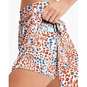 ieftine Fuste și pantaloni scurți pentru femei-US Open Pentru femei Floral Fuste de tenis cu pantaloni scurți Imprimare Respirabil Tenis Golf Badminton Verde Deschis Albastru Portocaliu Îmbrăcăminte de tenis