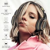 Недорогие Накладные наушники-Беспроводные Bluetooth наушники H3 с полной оберткой HiFi стерео – Складные наушники с микрофоном AUX/TF/BT режимы Легкие наушники Совместим с iOS и iPhone