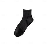 billiga Herrarnas Elitaccessoarer-Herr 1 par Socka Ankel- och sneakersstrumpor Svart Vit Färg Slät Skola Formell Utomhus Tunn Sommar Vår Höst Dagligen Ledigt