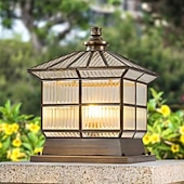 cheap Post Light-Modern Outdoor Post Lights For House Outdoor Fence Column Light With Acrylic Shade Black Finish, IP65 Waterproof Square Pillar Lights Outdoor For Porch, Doorway, Front Yard