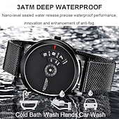 baratos Relógio Automático-Presente de relógio para homens relógio de luxo leve qualidade em aço inoxidável edição coreana relógio de moda à prova d'água