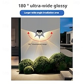 economico Applique per esterni-1 lampada da parete solare impermeabile per esterni con 58 LED, illuminazione per cortile, portico, garage, giardino, tre modalità di illuminazione intelligente con rilevamento del corpo umano, luci da parete su e giù
