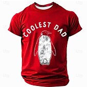 voordelige 3D-T-shirts voor heren-Voor heren Grappig jargon vader T-shirt Korte mouw T-shirt 3D-afdrukken Strakke ronde hals Overhemd Modieus Dagelijks Basic Straat Casual Dagelijks Zwart Rood blauw Zomer Lente Kleding S M L XL XXL