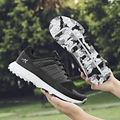 cheap Men&#039;s Golf Shoes-Men&#039;s Black and Gray Golf Shoes with Non-Slip Sole - Comfortable and Durable Footwear for Professional Golfers