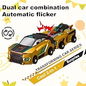 levne Dárkové předměty-2 v 1 auto s dinosaurem, které se dokáže transformovat při kolizi, magnetické auto s automatickou přestavbou, dárek pro chlapce a dívky