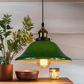 economico Design di Tamburo e Cono-Lampadario vintage, luci decorative da magazzino, lampada a sospensione in stile antico, lampada a sospensione a cupola industriale, attacco E27, luci sospese per negozi di abbigliamento e uffici,
