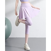 economico Gonne e Skorts da Donna-Per donna Tinta unita Gonna casual Gonna da tennis con leggings Tasche Laterali Asciugatura Rapida Tennis Golf Pickleball Pantaloni Nero Bianco Blu Spandex Abbigliamento da tennis