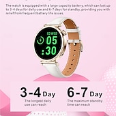 abordables Bracelets connectés-Montre connectée S6Mini pour femmes, écran AMOLED 1,32&quot;, moniteur d&#039;activité, appels Bluetooth, suivi du sommeil, déverrouillage NFC, rappel des règles, modes sport, étanchéité IP67, compatible Android et iOS.