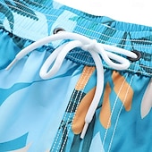 voordelige Heren Elite Shorts-Voor heren Korte broek Strandshorts Trekkoord Grafisch Blad dier Ademend Sneldrogend Knielengte Buiten Vakantie Huis Vakantie Etnische stijl Meerblauw Leger groen Rekbaar