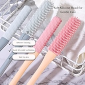 cheap Bathing &amp; Personal Care-Toe Cleaning Brush, Toe Gap Cleaning Brush Long Handle,Silicone Foot Scrubber for Shower,Feet Cleaner Scrub Foot Care for Seniors,Elderly, Men and Women