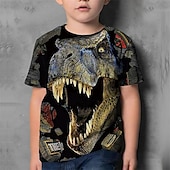 levne 3D zvířata pro chlapce-Chlapecké 3D Dinosaurus Tričko Košilky Krátký rukáv Léto Jaro Módní Základní Děti 4-12 let Tričkový Venkovní Ležérní Denní Běžný