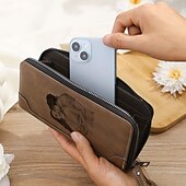 economico Per uomo-Portafoglio in pelle personalizzato con foto incisa, regalo perfetto per papà, testo personalizzato, festa del papà, compleanno, anniversario, regalo di Natale per lui, portafoglio in pelle personalizzato per uomo