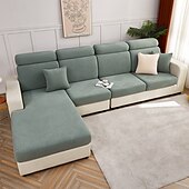 abordables Funda de sofá-Funda de cojín elástica para sofá, funda elástica para sillón seccional, sofá de dos plazas, 4 o 3 plazas, forma de L, sólida, suave, duradera, lavable