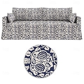 preiswerte Sofabezug-Sofabezug für Hyltarp-Sofa, gesteppt, floral, 100 % Baumwolle