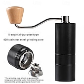economico Accessori per il caffè-Macinacaffè manuale con macina in acciaio regolabile per cucina, utensile portatile per macinare il caffè espresso a mano