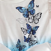 economico Vestiti casual-Bambini Ragazze Abito Vestito floreale Farfalla Senza Maniche All&#039;aperto Casuale Nodo da legare Moda Adorabile Poliestere Lunghezza al ginocchio Vestito Casual Abito a trapezio Estate Primavera Dai 4