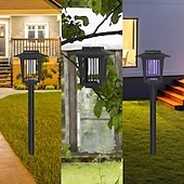 economico Illuminazione vialetto-Lampada repellente per insetti, impermeabile, con luce solare, per esterni, per interni ed esterni, per giardino, patio, luce viola e bianca.