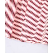 economico camicia da uomo con bottoni-Per uomo Camicia Camicia Estiva Camicia casual Camicia da Spiaggia Camicia con Bottoni Nero Bianco Rosa Verde militare Manica Lunga Semplice Collo alla coreana Vacanza Camicia hawaiana Bottoni