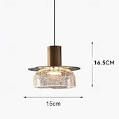 tanie Światła wiszące-lampa wisząca led 12/15/22 cm 1-światło ciepła biel szkło galwanizowane wykończenia nowoczesny styl jadalnia sypialnia wisząca latarnia projekt 110-240 v