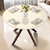 baratos Toalhas de Cozinha &amp; Mesa-capas para casa deluxe capa de mesa de vinil com elástico e forro de flanela grande padrão redondo oblongo oval