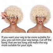 billiga Historiska peruker-Disco Afro-peruk fluffig syntetisk 70-tals hippie kostymperuk för män blont Halloween-peruker