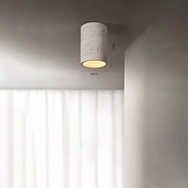 economico Lampade da soffitto con dimmer-Plafoniera a LED a 1 luce, in metallo e pietra, con montaggio a filo, per corridoio, veranda, bar, loft creativo, lampade da balcone 110-240 V