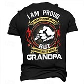 Χαμηλού Κόστους Ανδρικά 3D T-shirts-Ανδρικά παππούς Αστεία αργκό Μπλουζάκι Κοντομάνικο Κοντομάνικη μπλούζα 3D εκτύπωση Στρογγυλή Ψηλή Λαιμόκοψη Πουκάμισο Μοντέρνα Καθημερινά Βασικό Δρόμος Causal Καθημερινά