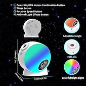 お買い得  スマートライト-ギャラクシープロジェクター 13 in 1 HD プラネタリウム 寝室用スタープロジェクター スタープロジェクター ギャラクシーライト Bluetoothスピーカー付き &amp;ホワイトノイズリモコン/自動オフタイマー付き宇宙銀河ランプ、子供へのプレゼント、室内装飾
