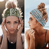 economico Accessori per acconciature-Fasce per capelli da donna in stile boho, elastiche, antiscivolo, larghe e spesse, in tessuto morbido, alla moda, accessori per capelli corti da donna.
