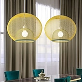 ieftine Lumini pandantive-pandantive cu LED-uri, iluminat metalic cu pandantiv pentru insula de bucătărie, lumini de bucătărie, tavan, 1 pachet, 110-240v