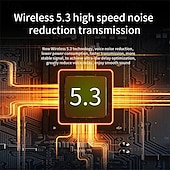 お買い得  ワイヤレスヘッドホン-骨伝導ワイヤレスイヤフォン Bluetooth 5.3 – HD音声、ノイズリダクション、LEDディスプレイ、デュアル接続、タッチコントロール、ランニング＆スポーツに最適