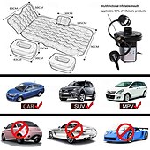 baratos Capas para bancos de automóveis-colchão de ar inflável para carro, assento traseiro, cama, colchão de ar inflável para carro com bomba, assento traseiro engrossado, cama de viagem para acampamento em viagem