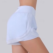 economico Gonne e Skorts da Donna-Per donna Tinta unita Gonna casual Pantaloncini da tennis Maglia a contrasto Cintura larga Asciugatura Rapida Traspirante Tennis Golf Pickleball Nero Azzurro cielo Viola Abbigliamento da tennis