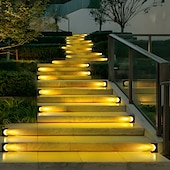 voordelige Grondlichten-4 stuks buitenzonnestapverlichting voor binnentuin, sfeerverlichting voor op het terras, waterdichte verlichting voor tuinpaden en decoratie