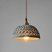 お買い得  アイランドライト-LEDペンダントライト 温白色 装飾ランプベース 吊り下げランプ 調節可能な屋内ライト 半透明模様のセラミックランプシェード 天井吊り下げライト ダイニングルーム