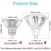 abordables Spots LED-Ampoule halogène MR16 12 V 35 W 50 W à intensité variable GU5.3, culot à deux broches, ampoules MR16 avec couvercle en verre transparent pour éclairage paysager, éclairage sur rail, fibre optique 2700