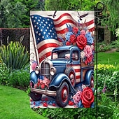 abordables 250º Aniversario-Bandera de jardín del 4 de julio Día de la Independencia 12 x 18 pulgadas Banderas de jardín Banderas de jardín pequeñas para el exterior Banderas exteriores de Día de los Caídos Banderas de jardín