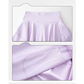 economico Gonne e Skorts da Donna-Per donna Tinta unita Gonna casual Gonna da tennis con leggings Tasche Laterali Asciugatura Rapida Tennis Golf Pickleball Pantaloni Nero Bianco Blu Spandex Abbigliamento da tennis