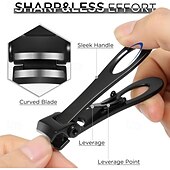 baratos Cuidados Pessoais &amp; Saúde-Conjunto de 3 cortadores de unhas dos pés para unhas grossas, conjunto de cortadores de unhas atualizados para homens, cortadores de unhas dos pés com cabo longo e mandíbula larga para unhas grossas,