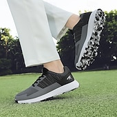 cheap Men&#039;s Golf Shoes-Men&#039;s Black and Gray Golf Shoes with Non-Slip Sole - Comfortable and Durable Footwear for Professional Golfers