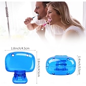 abordables Baignade et soins personnels-Lot de 10/15/20 housses de tête de brosse à dents de voyage, capuchon de protection de brosse à dents portable, étui de protection en plastique avec clip pour la maison, les voyages, le camping, la