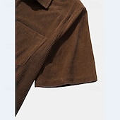 baratos Polo Clássico Masculino-Homens Camiseta de Veludo Camisa de golfe Casual Trabalho Lapela Manga Curta Básico Moderno Tecido Botões Verão Normal Preto Amarelo Marron Camiseta de Veludo