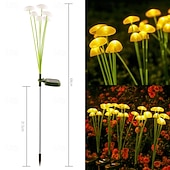 Χαμηλού Κόστους Διαδρομές και φανάρια-2 τεμάχια ηλιακό φως μανιταριών για μονοπάτι εξωτερικού χώρου, φως γκαζόν, αδιάβροχο, φως κήπου, σπίτι, αυλή, κάμπινγκ, διακοπές, διακόσμηση τοπίου, φως