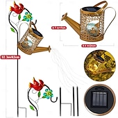 levne Zahradní osvětlení-1 ks venkovní solární krajinářské osvětlení vodotěsné kovové andělské světlo na láhev s vodou závěsné vodopádové dekorativní světlo duté projekční světlo nádvoří zahrada trávník cesta krajinářské osvětlení