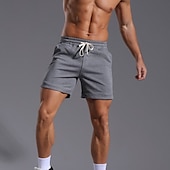 cheap Sweat Shorts-Men&#039;s Athletic Shorts Sweat Shorts Shorts Summer Shorts Pocket Drawstring Elastic Waist Plain Comfort Breathable Short Outdoor Sports Classic Casual Black White Micro-elastic